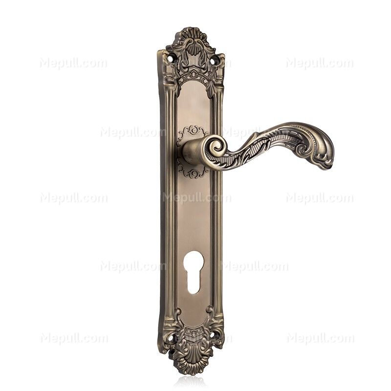 Jusheng Delightful Antique Bronze Door Handle With Lock Sets 85619-867 1 Jusheng Delightful Antique Bronze Door Handle With Lock Sets 85619-867