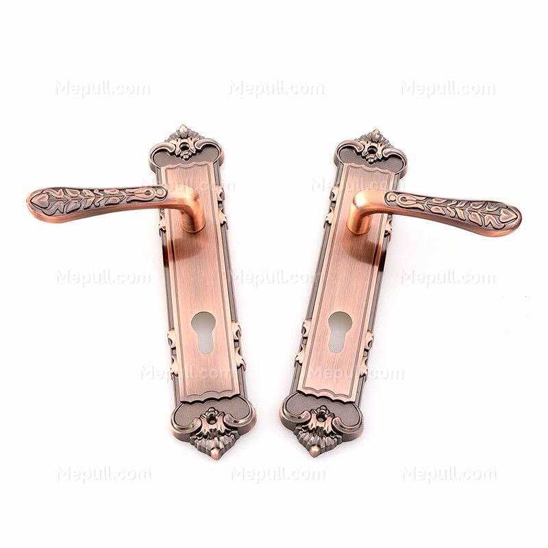 Jusheng Antique Copper Plated Door Handles and Plates 8507-827 4 Jusheng Antique Copper Plated Door Handles and Plates 8507-827 - Image 4