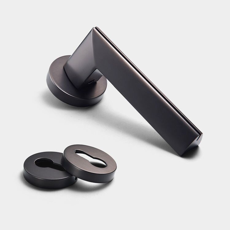 Jusheng Matt Black Privacy Door Handles With Key Z103233 3 Jusheng Matt Black Privacy Door Handles With Key Z103233 - Image 3