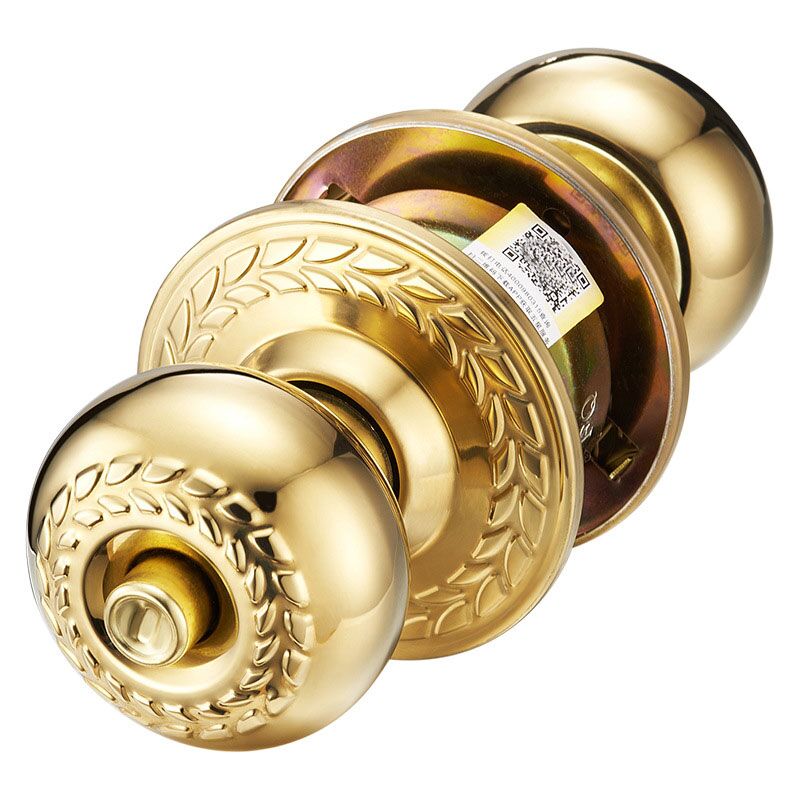 Single Cylinder Flower Gold Entry Door Knob L2046 2 Single Cylinder Flower Gold Entry Door Knob L2046 – Image 2