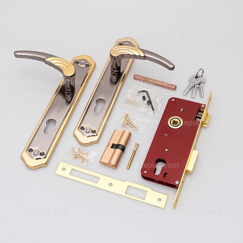 Jusheng Gold Black Nickel Two-Tone Premium Interior Door Handle 8563-9674 4 Jusheng Gold Black Nickel Two-Tone Premium Interior Door Handle 8563-9674 - Image 4